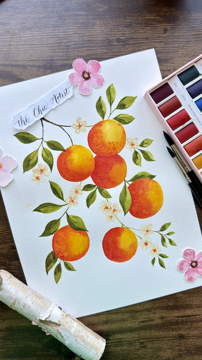 Hand painted watercolor wedding Bouquet