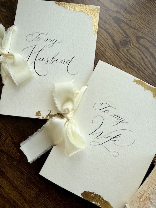 Hand made beutiful vow book set