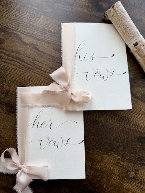 Hand made beutiful vow book set