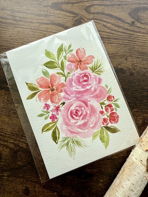 Hand painted watercolor wedding Bouquet